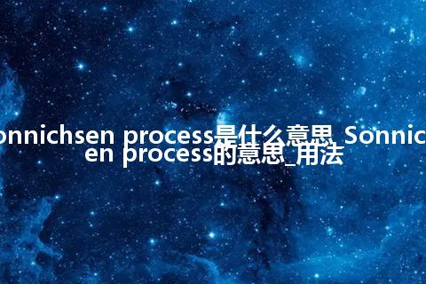 Sonnichsen process是什么意思_Sonnichsen process的意思_用法
