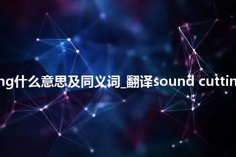 sound cutting什么意思及同义词_翻译sound cutting的意思_用法