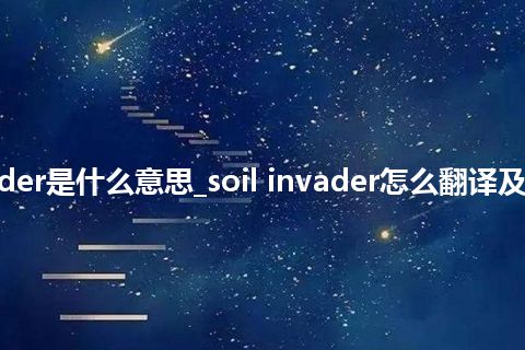 soil invader是什么意思_soil invader怎么翻译及发音_用法