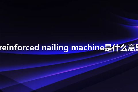 sole heel reinforced nailing machine是什么意思_中文意思