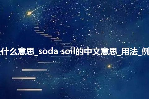 soda soil是什么意思_soda soil的中文意思_用法_例句_英语短语