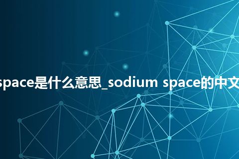 sodium space是什么意思_sodium space的中文意思_用法