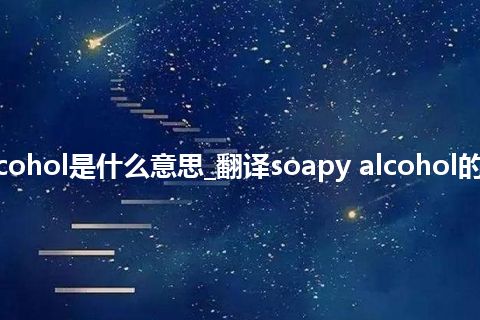 soapy alcohol是什么意思_翻译soapy alcohol的意思_用法