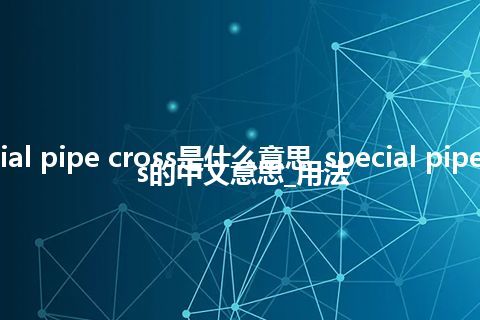 special pipe cross是什么意思_special pipe cross的中文意思_用法