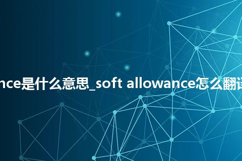 soft allowance是什么意思_soft allowance怎么翻译及发音_用法