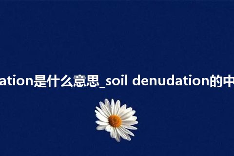 soil denudation是什么意思_soil denudation的中文意思_用法