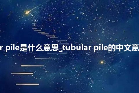 tubular pile是什么意思_tubular pile的中文意思_用法