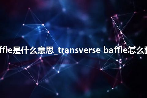 transverse baffle是什么意思_transverse baffle怎么翻译及发音_用法