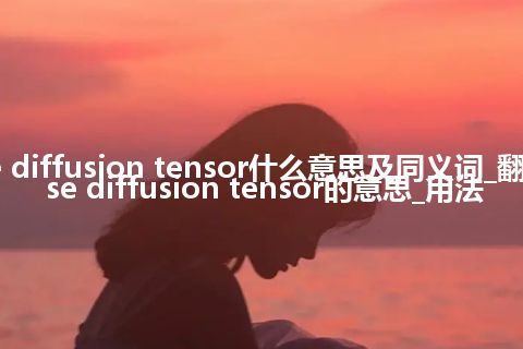 transverse diffusion tensor什么意思及同义词_翻译transverse diffusion tensor的意思_用法
