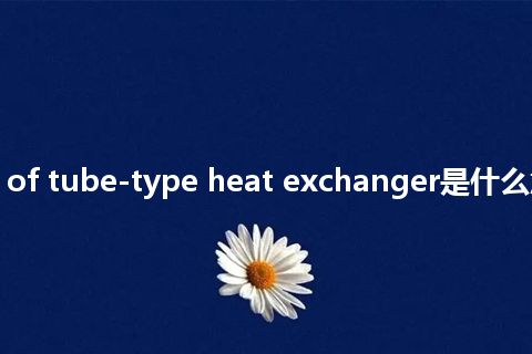 tube bundle of tube-type heat exchanger是什么意思_中文意思