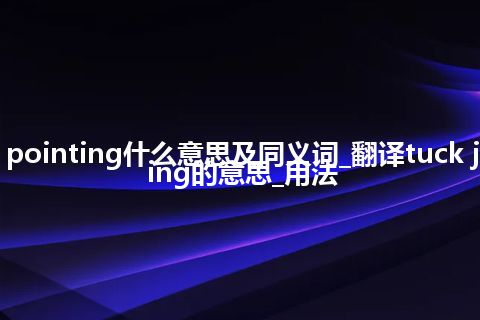 tuck joint pointing什么意思及同义词_翻译tuck joint pointing的意思_用法