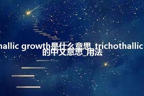 trichothallic growth是什么意思_trichothallic growth的中文意思_用法