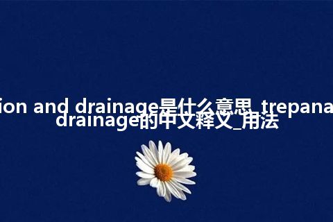 trepanation and drainage是什么意思_trepanation and drainage的中文释义_用法