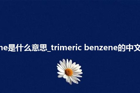 trimeric benzene是什么意思_trimeric benzene的中文翻译及音标_用法