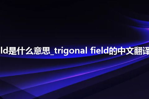 trigonal field是什么意思_trigonal field的中文翻译及音标_用法