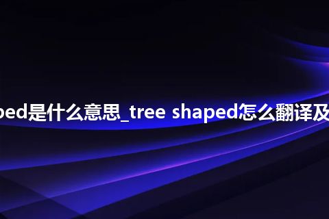 tree shaped是什么意思_tree shaped怎么翻译及发音_用法