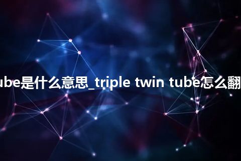 triple twin tube是什么意思_triple twin tube怎么翻译及发音_用法
