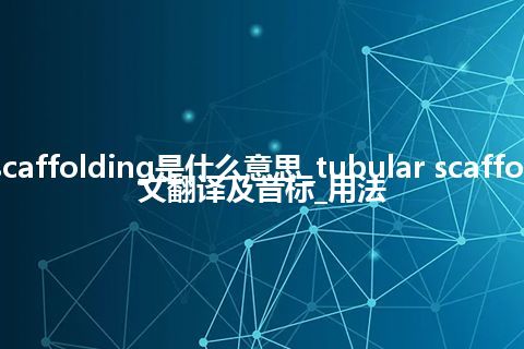 tubular scaffolding是什么意思_tubular scaffolding的中文翻译及音标_用法