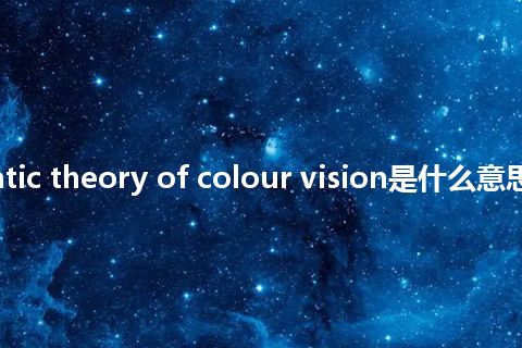 trichromatic theory of colour vision是什么意思_中文意思