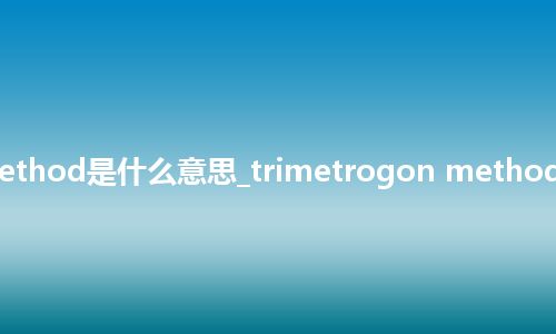 trimetrogon method是什么意思_trimetrogon method的中文释义_用法