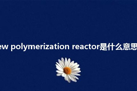 twin-screw polymerization reactor是什么意思_中文意思