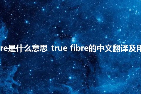 true fibre是什么意思_true fibre的中文翻译及用法_用法
