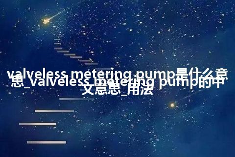 valveless metering pump是什么意思_valveless metering pump的中文意思_用法