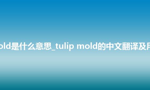 tulip mold是什么意思_tulip mold的中文翻译及用法_用法