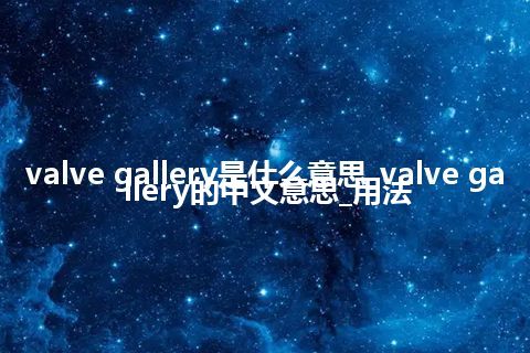 valve gallery是什么意思_valve gallery的中文意思_用法