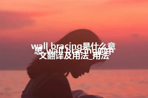 wall bracing是什么意思_wall bracing的中文翻译及用法_用法