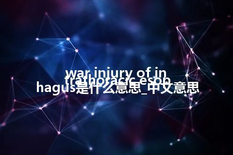 war injury of intrathoracic esophagus是什么意思_中文意思