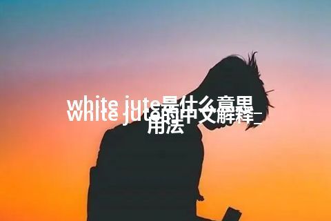 white jute是什么意思_white jute的中文解释_用法