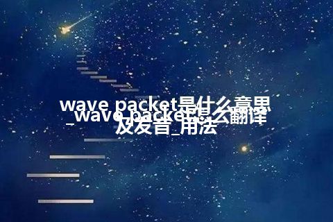 wave packet是什么意思_wave packet怎么翻译及发音_用法