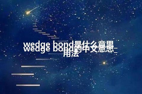 wedge bond是什么意思_wedge bond的中文意思_用法