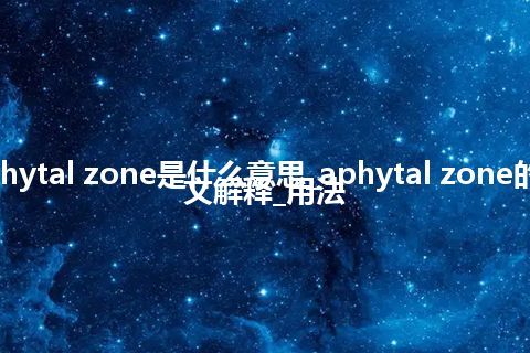 aphytal zone是什么意思_aphytal zone的中文解释_用法