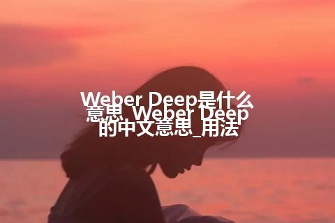 Weber Deep是什么意思_Weber Deep的中文意思_用法