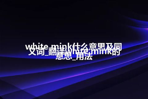 white mink什么意思及同义词_翻译white mink的意思_用法