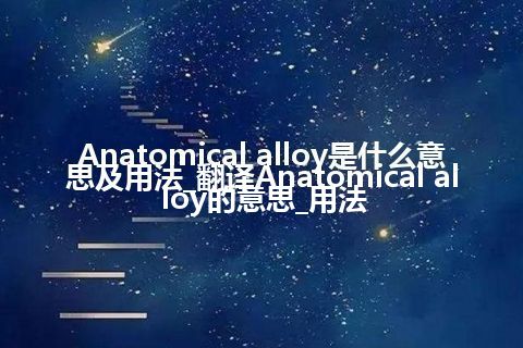 Anatomical alloy是什么意思及用法_翻译Anatomical alloy的意思_用法