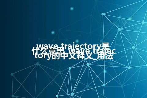 wave trajectory是什么意思_wave trajectory的中文释义_用法