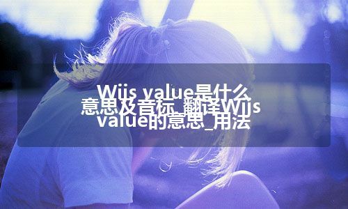 Wijs value是什么意思及音标_翻译Wijs value的意思_用法
