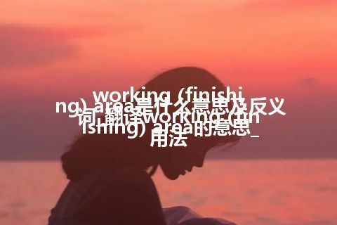 working (finishing) area是什么意思及反义词_翻译working (finishing) area的意思_用法