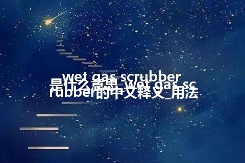 wet gas scrubber是什么意思_wet gas scrubber的中文释义_用法