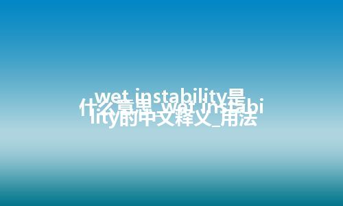 wet instability是什么意思_wet instability的中文释义_用法