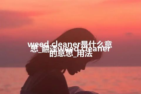 weed cleaner是什么意思_翻译weed cleaner的意思_用法
