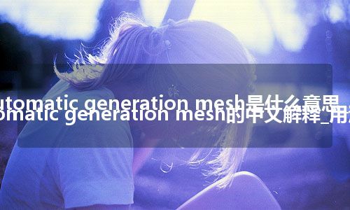 automatic generation mesh是什么意思_automatic generation mesh的中文解释_用法