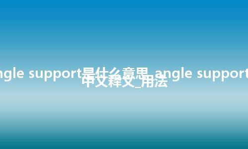 angle support是什么意思_angle support的中文释义_用法