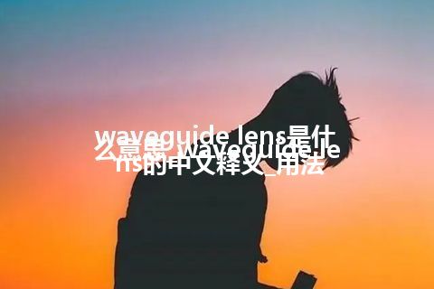 waveguide lens是什么意思_waveguide lens的中文释义_用法