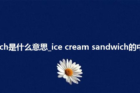 ice cream sandwich是什么意思_ice cream sandwich的中文翻译及音标_用法