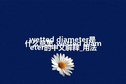 wetted diameter是什么意思_wetted diameter的中文解释_用法