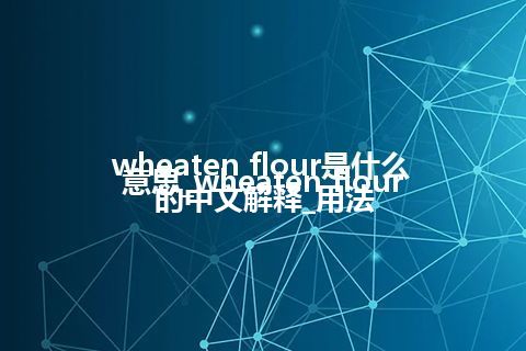 wheaten flour是什么意思_wheaten flour的中文解释_用法
